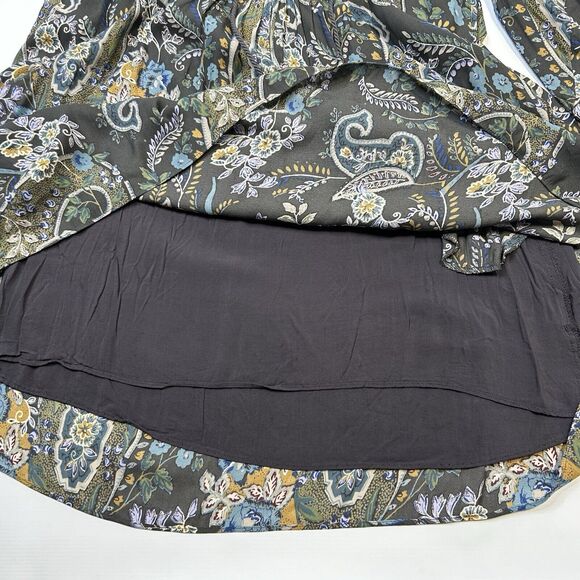 Free People Rain or Shine Paisley Mini Sun Dress Size XS Tunic Swing Boho Shift - Picture 6 of 11